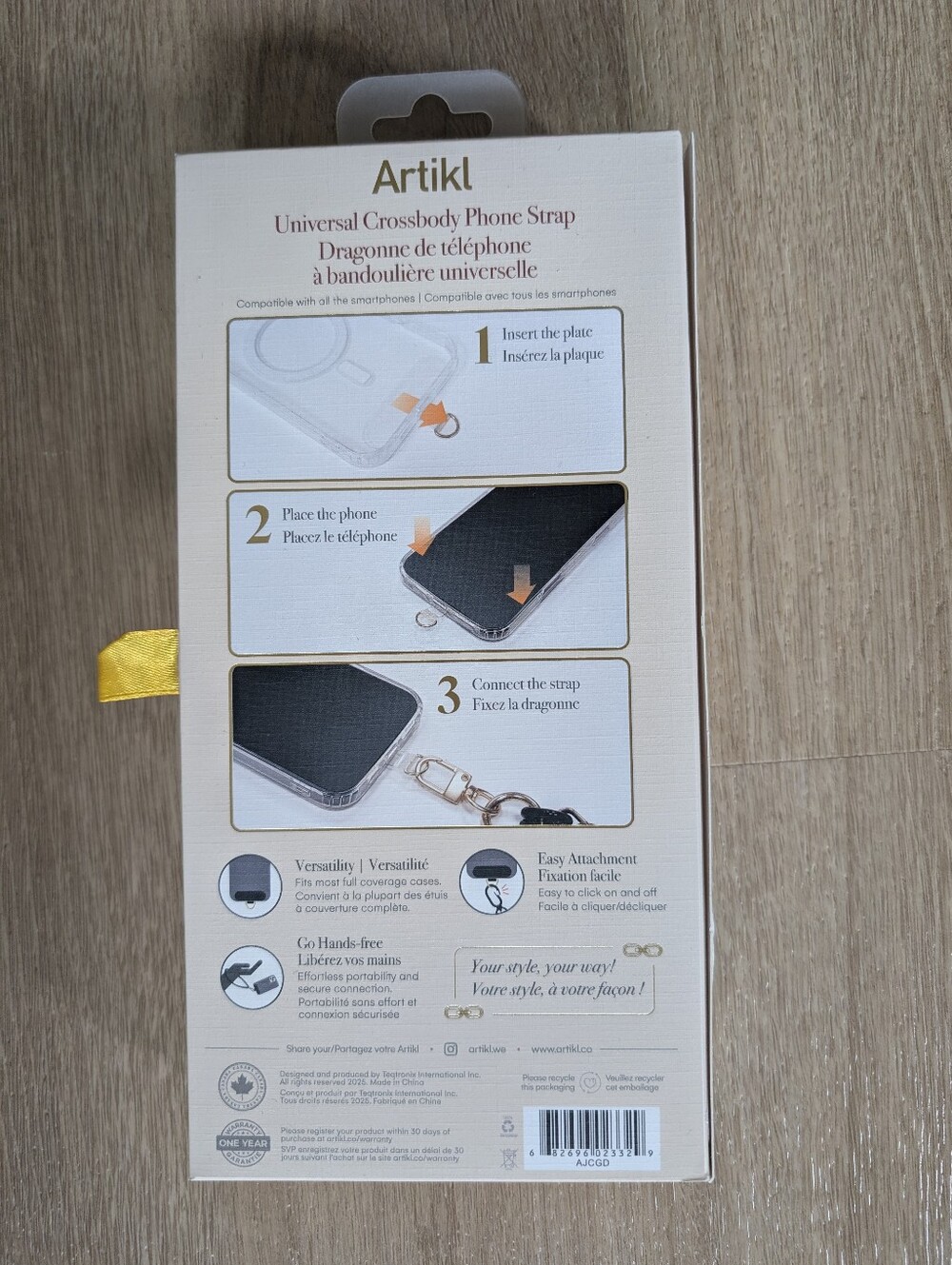 NWT Artikl Universal Designer Phone Jewelry Crossbody Strap - Picture 3 of 3
